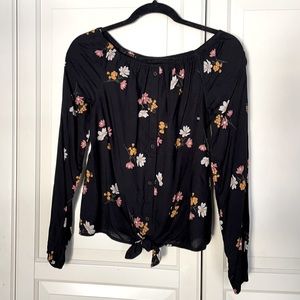 NWT abercrombie kids flowered blouse